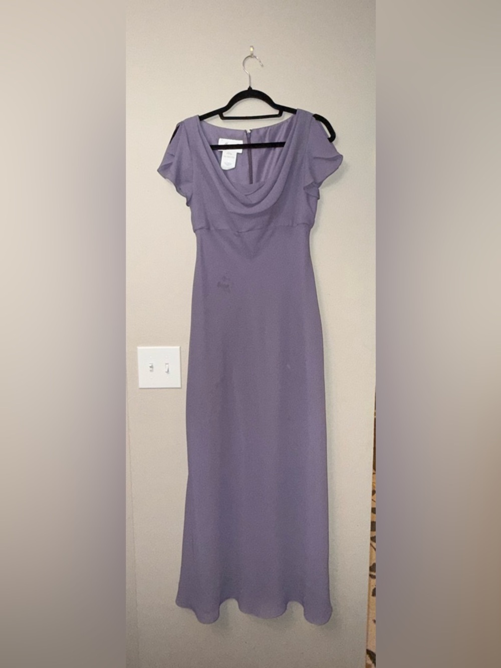 Michaelangelo Lavender Cowl Neck Maxi Dress